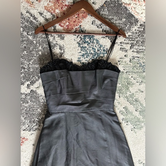 VTG 90s Azul by LianCarlo Women’s Maxi Gown Formal Dress Size 8 Gray Black - Picture 9 of 16